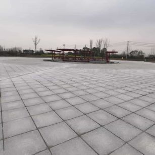 七台河 芝麻白火烧面-公园广场地铺效果