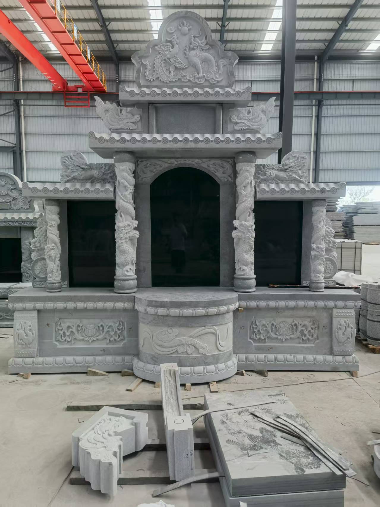 七台河 芝麻灰高档墓碑，土墓，可定制